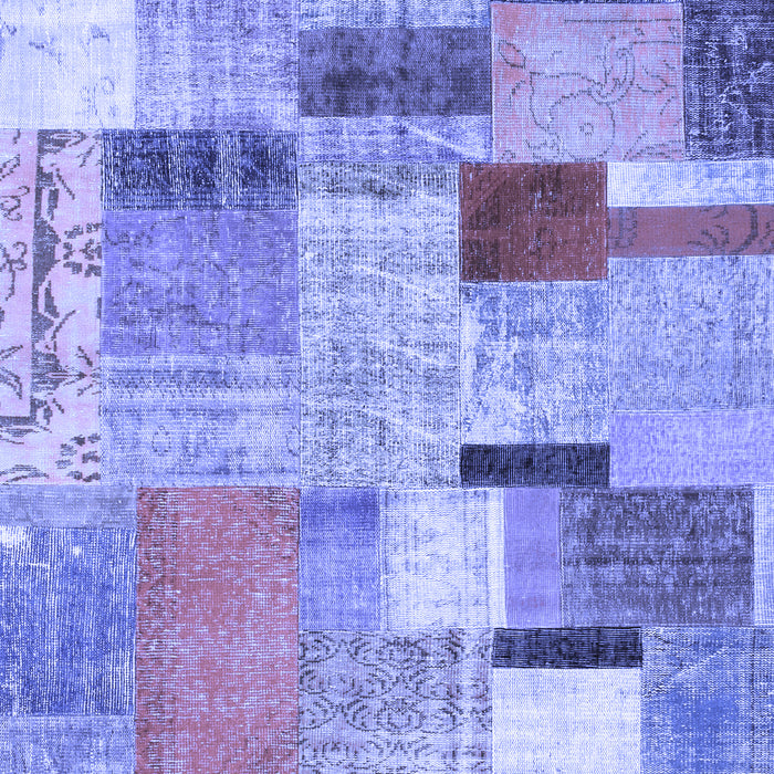 Patchwork Blue Transitional Rug, con1388blu