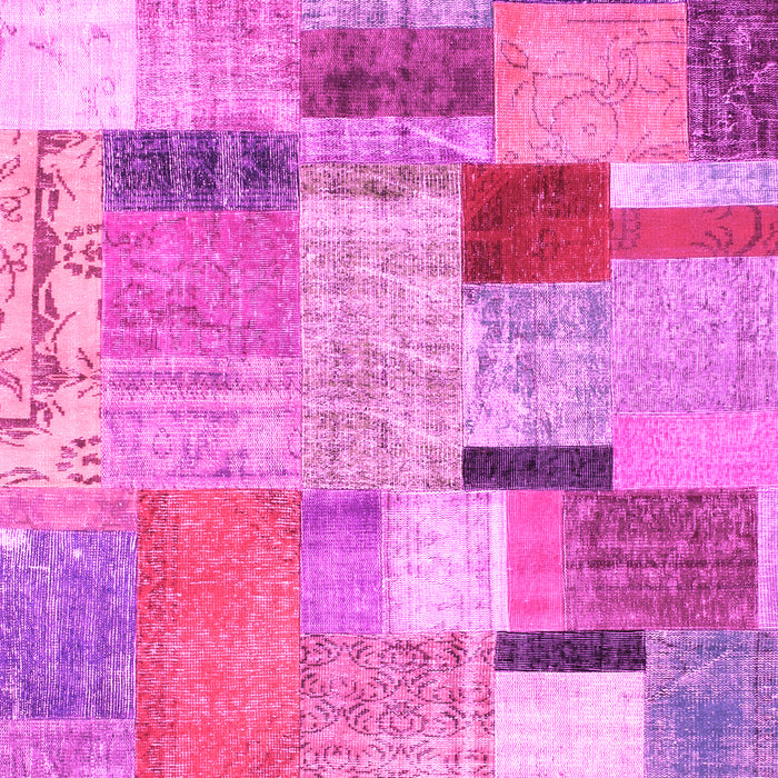 Patchwork Pink Transitional Rug, con1388pnk