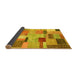 Sideview of Patchwork Yellow Transitional Rug, con1388yw