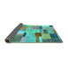 Sideview of Patchwork Turquoise Transitional Rug, con1388turq