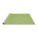 Serging Thickness of Machine Washable Contemporary Pistachio Green Rug, wshcon1389