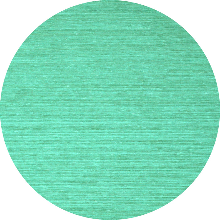 Round Abstract Light Blue Contemporary Rug, con1389lblu