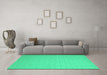 Machine Washable Abstract Turquoise Contemporary Area Rugs in a Living Room,, wshcon1389turq