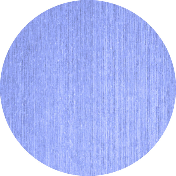 Round Abstract Blue Contemporary Rug, con1389blu
