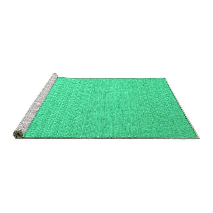 Sideview of Machine Washable Abstract Turquoise Contemporary Area Rugs, wshcon1389turq