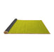 Sideview of Abstract Yellow Contemporary Rug, con1389yw