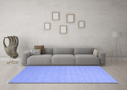 Machine Washable Abstract Blue Contemporary Rug in a Living Room, wshcon1389blu