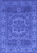 Machine Washable Persian Blue Bohemian Rug, wshcon138blu
