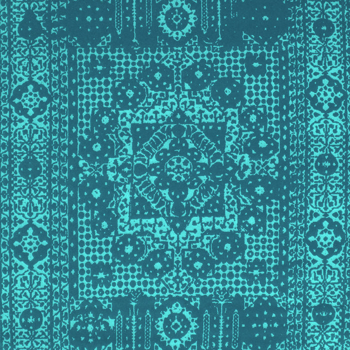 Machine Washable Persian Turquoise Bohemian Area Rugs, wshcon138turq