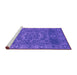 Sideview of Machine Washable Persian Purple Bohemian Area Rugs, wshcon138pur