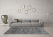 Machine Washable Persian Gray Bohemian Rug in a Living Room,, wshcon138gry