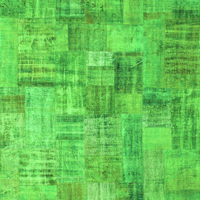 Patchwork Green Transitional Rug, con1390grn