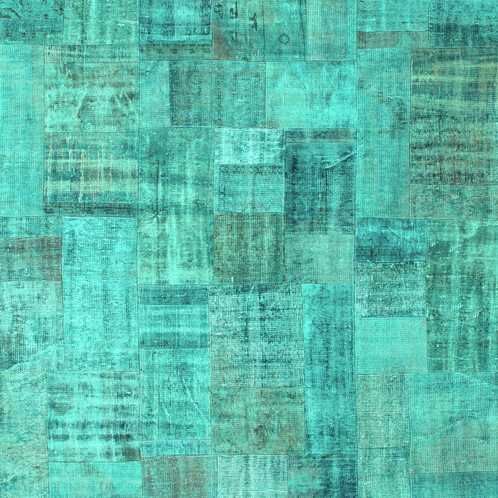 Patchwork Turquoise Transitional Rug, con1390turq