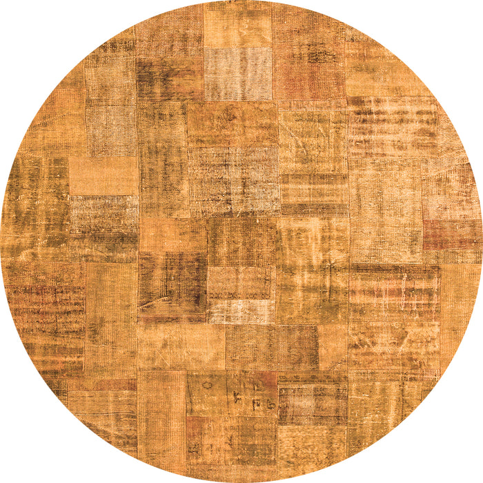 Square Patchwork Orange Transitional Rug, con1390org
