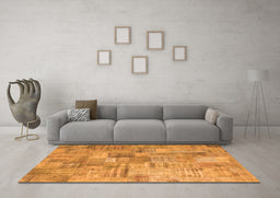 Machine Washable Patchwork Orange Transitional Area Rugs in a Living Room, wshcon1390org
