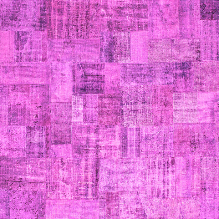 Square Patchwork Pink Transitional Rug, con1390pnk