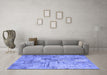 Machine Washable Patchwork Blue Transitional Rug in a Living Room, wshcon1390blu