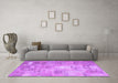 Machine Washable Patchwork Purple Transitional Area Rugs in a Living Room, wshcon1391pur