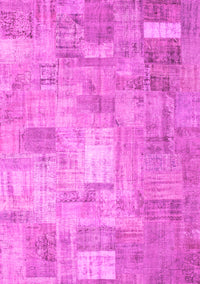 Patchwork Pink Transitional Rug, con1391pnk