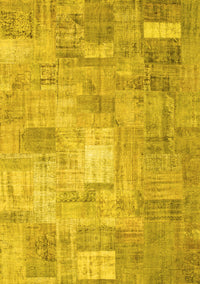 Patchwork Yellow Transitional Rug, con1391yw