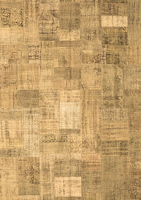 Patchwork Brown Transitional Rug, con1391brn