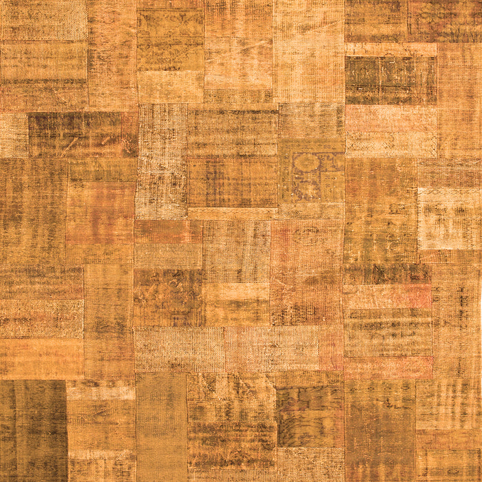 Serging Thickness of Patchwork Orange Transitional Rug, con1392org