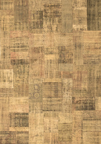 Patchwork Brown Transitional Rug, con1392brn