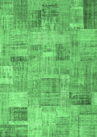 Patchwork Emerald Green Transitional Rug, con1392emgrn