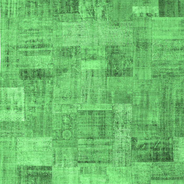 Patchwork Emerald Green Transitional Rug, con1392emgrn