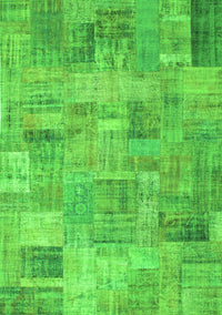 Patchwork Green Transitional Rug, con1392grn