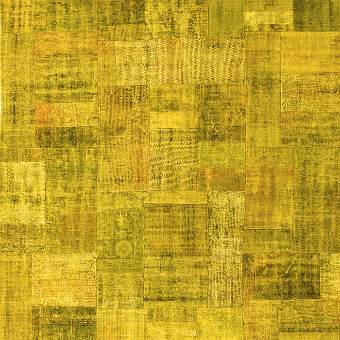Patchwork Yellow Transitional Rug, con1392yw