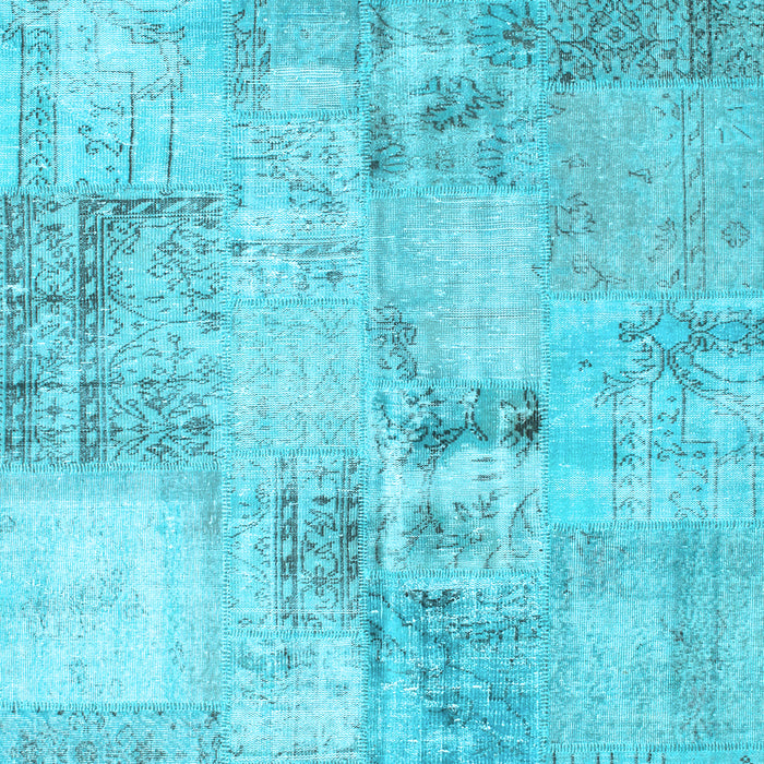 Patchwork Light Blue Transitional Rug, con1393lblu
