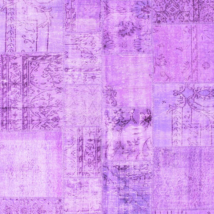 Machine Washable Patchwork Purple Transitional Area Rugs, wshcon1393pur