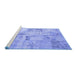 Sideview of Machine Washable Patchwork Blue Transitional Rug, wshcon1393blu