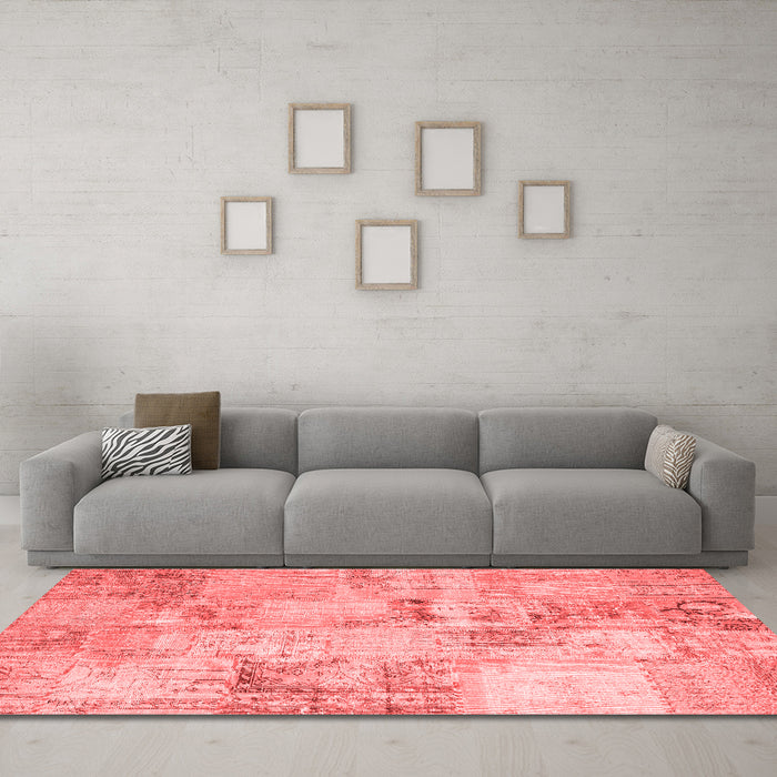 Transitional Red Washable Rugs