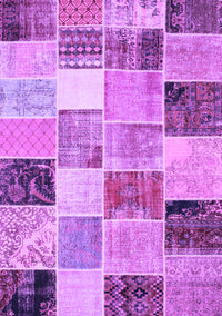 Patchwork Purple Transitional Rug, con1394pur