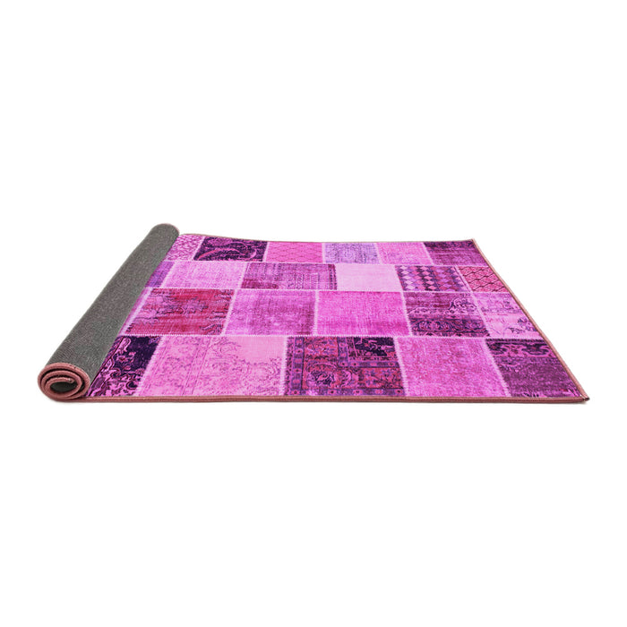 Sideview of Patchwork Pink Transitional Rug, con1394pnk
