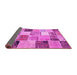 Sideview of Patchwork Pink Transitional Rug, con1394pnk