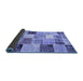 Sideview of Patchwork Blue Transitional Rug, con1394blu