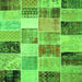 Serging Thickness of Patchwork Green Transitional Rug, con1394grn