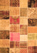 Serging Thickness of Machine Washable Patchwork Orange Transitional Area Rugs, wshcon1394org