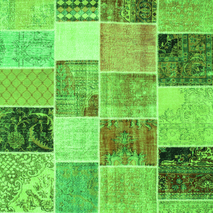 Patchwork Green Transitional Rug, con1394grn