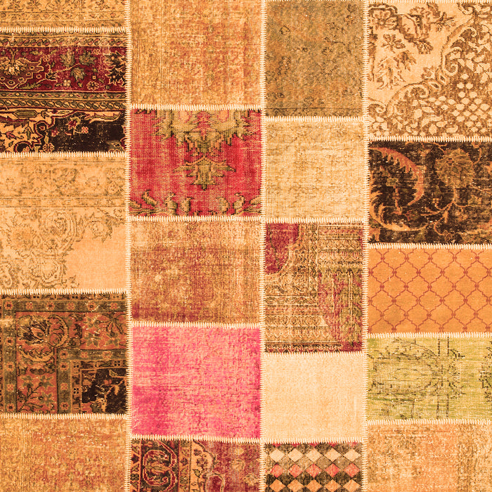 Patchwork Orange Transitional Rug, con1394org