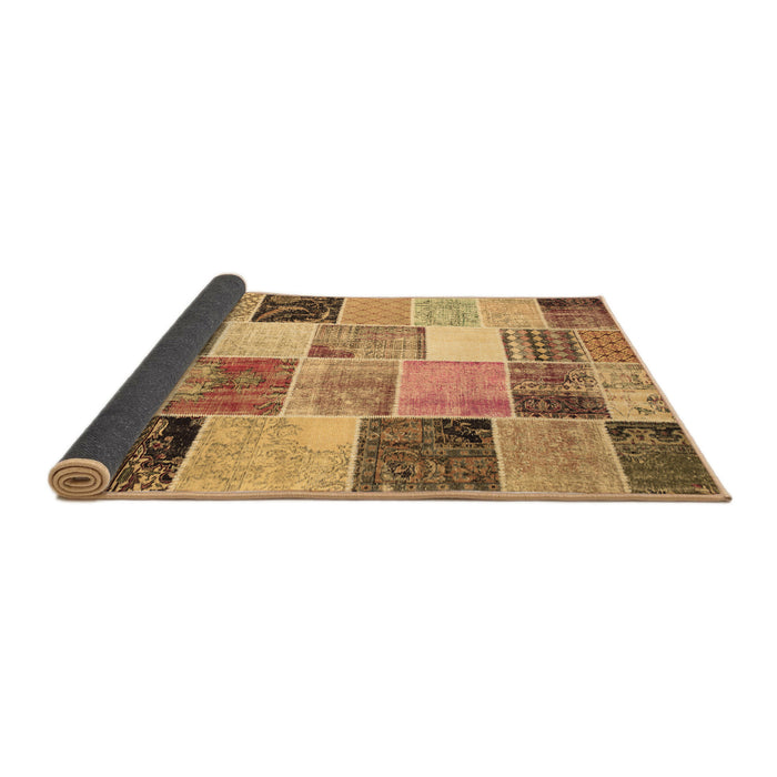 Sideview of Patchwork Brown Transitional Rug, con1394brn