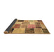 Sideview of Patchwork Brown Transitional Rug, con1394brn