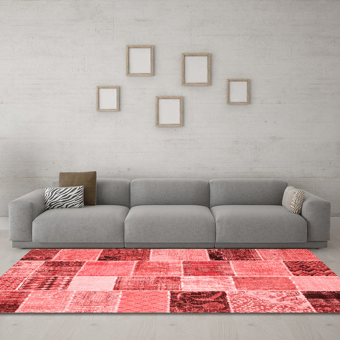 Transitional Red Washable Rugs