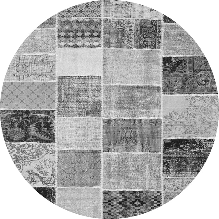 Square Patchwork Gray Transitional Rug, con1394gry