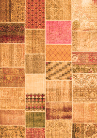 Patchwork Orange Transitional Rug, con1395org