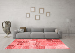 Transitional Red Washable Rugs
