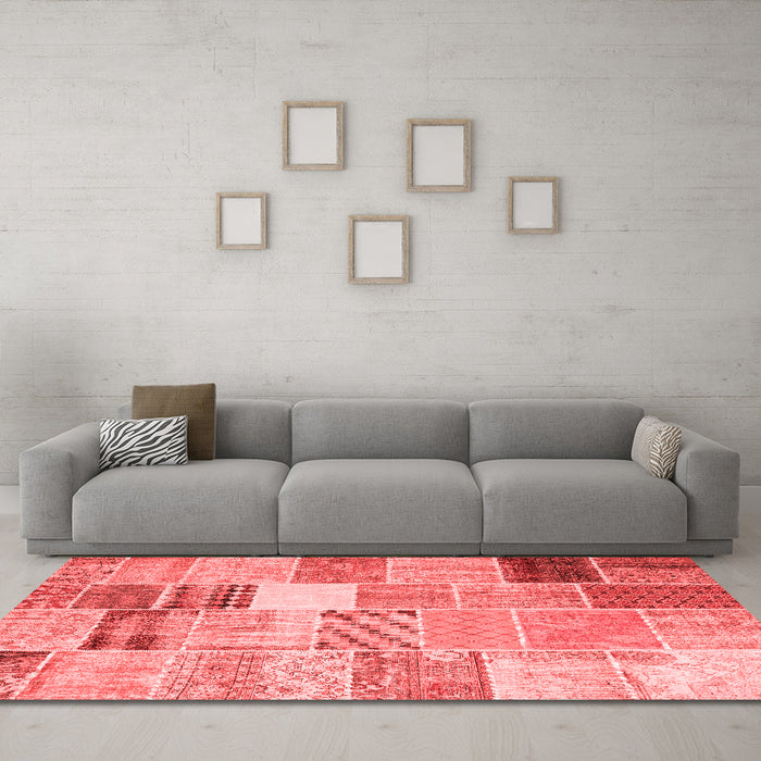 Transitional Red Washable Rugs